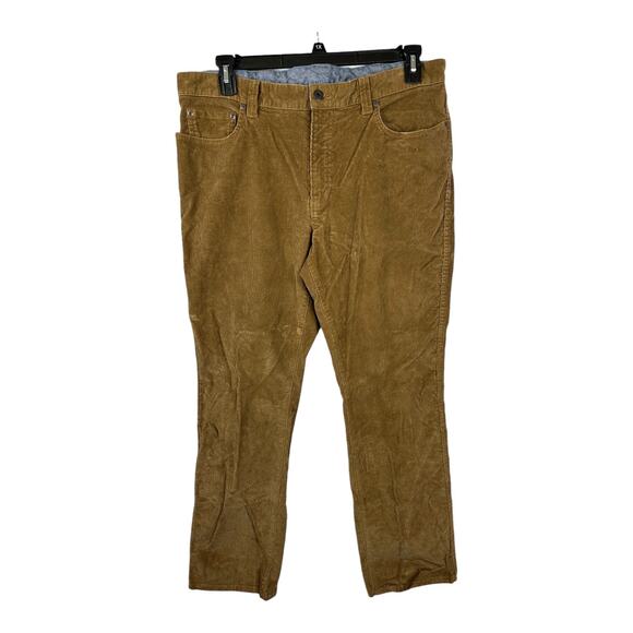 LL Bean Mens size 35x30 Straight Leg Standard Fit Corduroy Pants Brown 502837 - Picture 1 of 9
